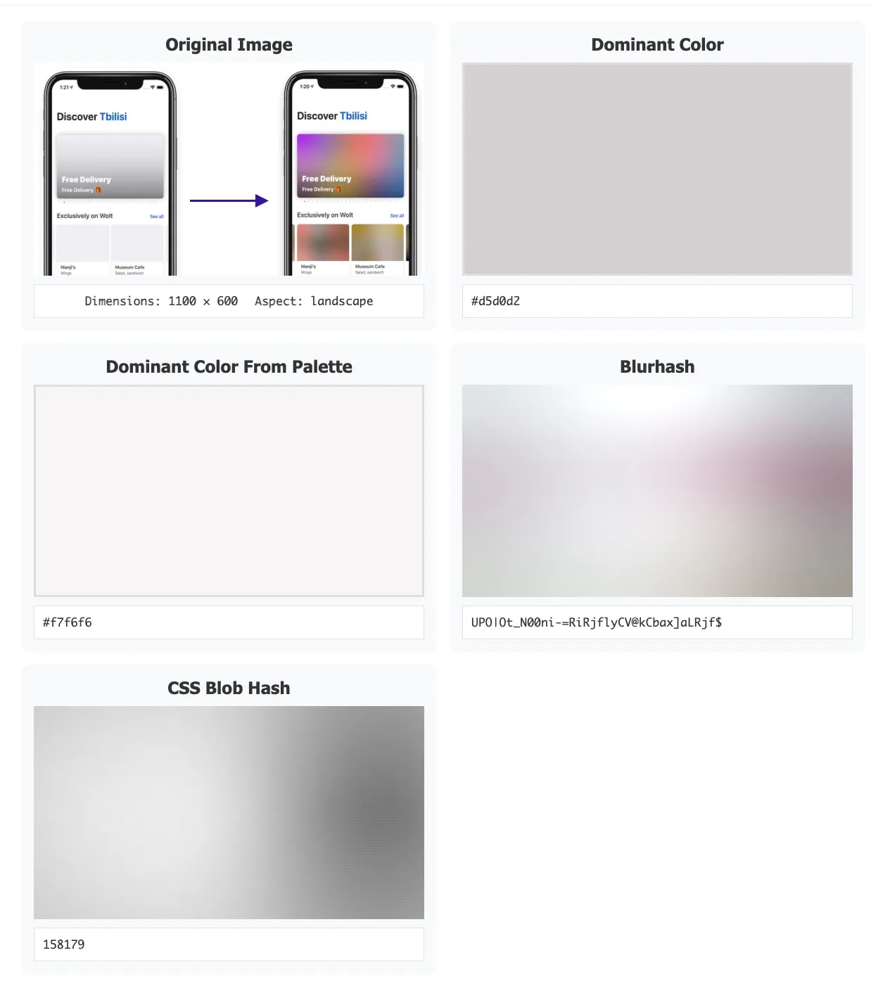 Example output Blurhash&#x27;s social image